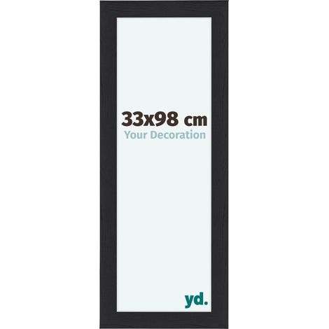 yd. - Cadre photo 33x98 - Noir Grain de Bois - MDF - Como (1/5)