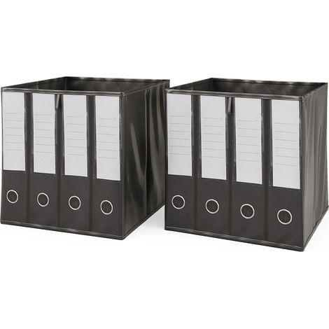 Faltbox 30x30 , Schwarz, 30 x 30 cm 2er Set, Vicco