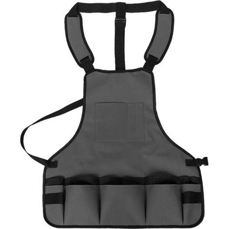 Gray Gardening Apron Canvas Garden Tool Apron with Storage Pockets Gardening Accessories for Men and (1/5)