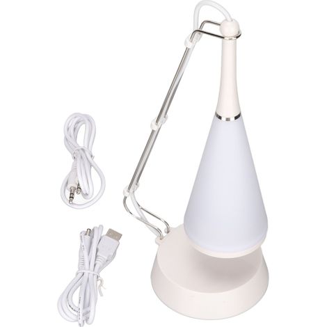 Lampe de bureau LED tactile avec haut-parleur Bluetooth, lampe de bureau musicale, lampe de bureau rechargeable, veilleuse (1/5)