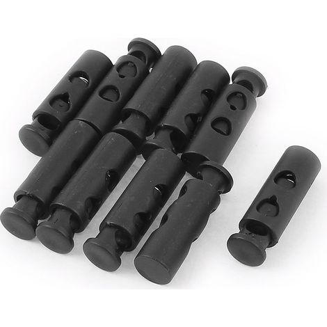 10pcs Arrêt de Cordon Serrure de Cordon 6mm Dia Noir (1/2)