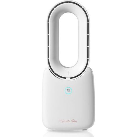 Ventola silenziosa, piccola e creativa, mini ventilatore elettrico a quattro velocità, portatile, USB, senza lame, per l'ufficio o la casa. (1/5)