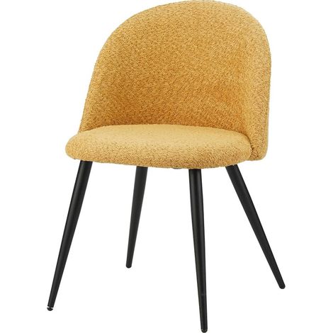 Chaise design moutarde pieds noirs confort et style contemporain - moutarde pieds noirs (1/5)