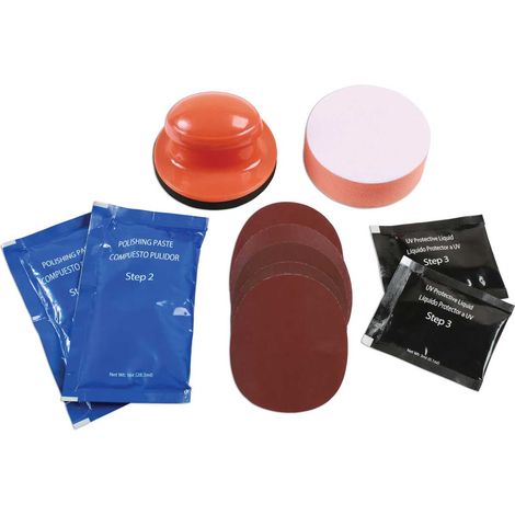 KIT RENOVATION DES OPTIQUES DE PHARES EN POLYCARBONATE GUNSON 77153