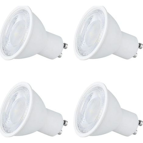 Ampoule LED GU10 Blanc Chaud 6W - Ampoule GU10 90°, Spot Encastré 230V ø50x55mm - Lot de 4 (1/5)