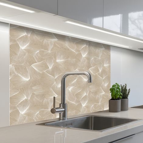 Kitchen Splashback Organic - Texture - Beige 100x80 cm
