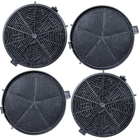 Lot de 4 filtres à charbon actif KF573 compatibles avec Bomann DU 7600, DU 7601, DU 7607, DU 7609, DU 7611, Accessoires de rechange pour hotte aspirante (1/5)