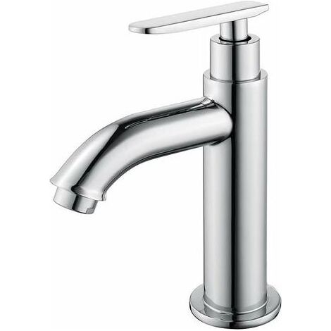 Kaelt - Aiperq Ineasicer Robinet eau Froide Rond Mitigeur Lavabo Robinet Salle de Bains en Métal Durable Robinetterie Salle de Bains Cartouche Céramique pour Lave Main WC ou, Sous-Sol (1/4)