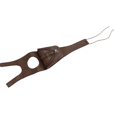 Sacoche de réservoir d'huile pour moto, imperméable, en cuir synthétique, universelle, pour téléphone portable et portefeuille, marron clair (1/5)