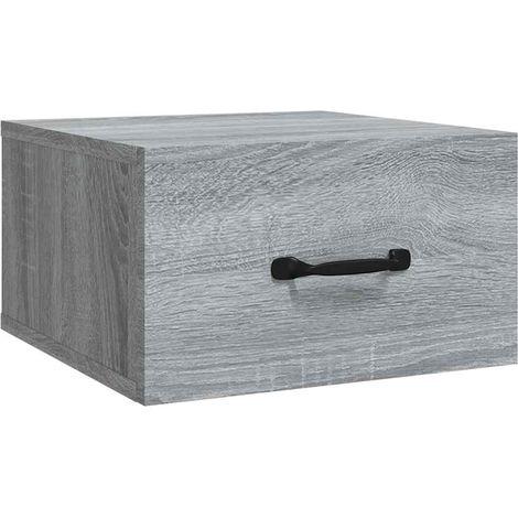 Maison Exclusive - Mesita de noche de pared color gris Sonoma 35x (1/5)