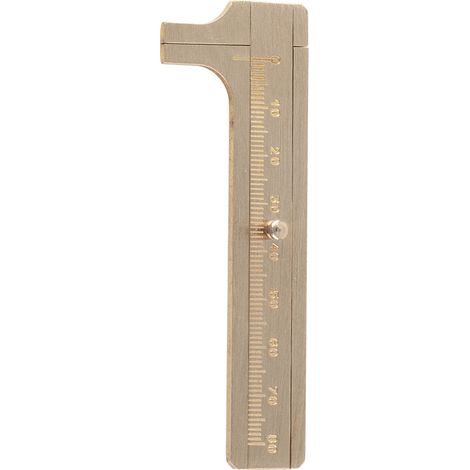 Pied à coulisse en laiton verni, outil de mesure 8cm pour bijoux et bracelets en noyer (1/5)