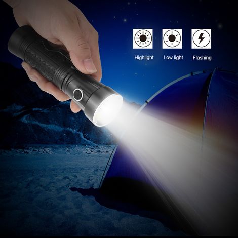 Lampe torche LED T6 + COB pliable, aimantée, avec éclairage arrière, lampe de poche d'inspection portative rechargeable, outil lumineux polyvalent (1/5)
