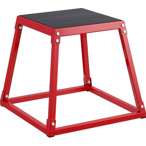 Caja pliométrica, diseño duradero, función antideslizante, 18 pulgadas, color rojo. (1/2)