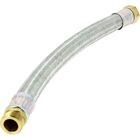 Flexible sanitaire chauffage inox 1" mâle-femelle DN26 – Longueur 500mm – Tube EPDM + tresse inox AISI 304 – Température max 110°C – IFT