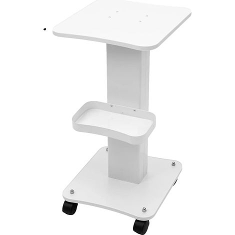 Chariot de Salon de Beauté, Design Ergonomique, Surface Antidérapante, BLANC (1/2)