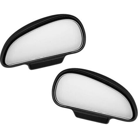 2pcs Miroir D'angle Mort Pour Rétroviseur, Miroir D'angle Mort de Voiture De Grand Angle, 360 Degrés Miroir Auxiliaire de Voiture for Car Truck SUV RV Van (Noir) (1/5)