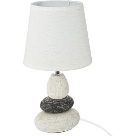 Lampe À Poser "Galets" 33cm Ivoire