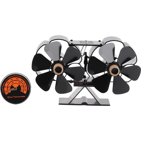 Ventilateur de cheminée silencieux, 180-220 CFM, 1400 tr/min, 6 pales en alliage d'aluminium, pour poêles à bois. (1/5)