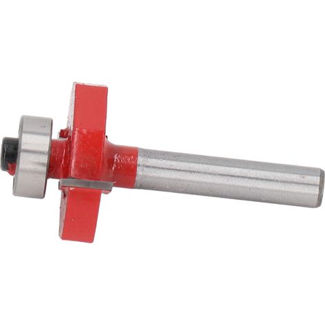 Fraise à queue cylindrique 1/4 pour défonceuse, tête de coupe à roulement à billes en T, outil de menuiserie pour rainurage et affleurage, lame à bois (1/45/16) (1/5)