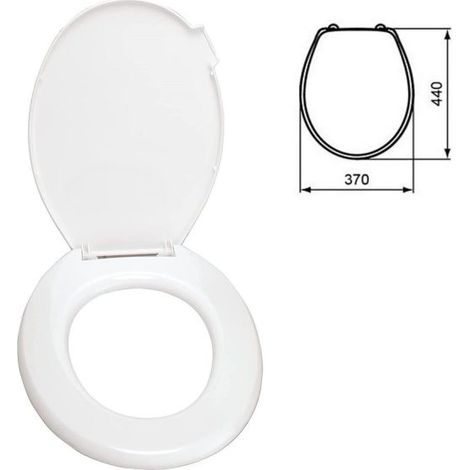 Sedile copriwater universale per bagno copri WC in plastica 44x36.5cm Art. 52993