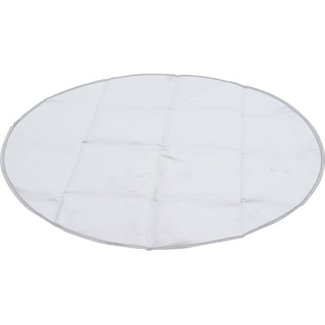 Tapis de barbecue rond extérieur de 91 cm (36 po) - Tapis ignifugé robuste - Gris argenté (1/5)