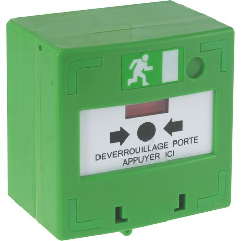 Bouton vert déclencheur, déverrouillage des issues contrôlées par lecteur - AIPHONE BDV