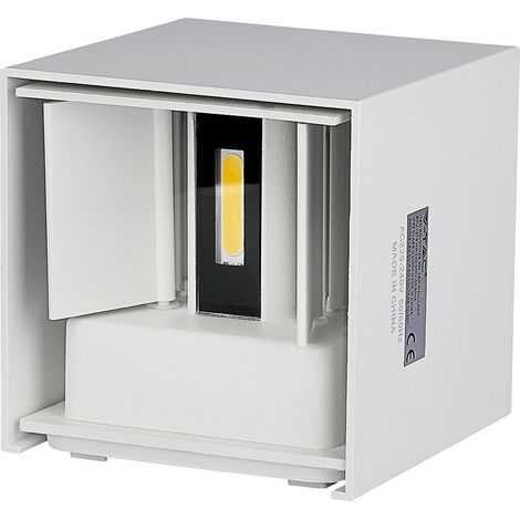 Doppelte Led COB 6W IP65 quadratische Wandlampe weiß V-TAC VT-759 3000K