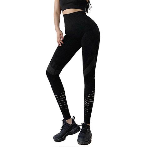 Damen-Leggings mit hohem Bund für Yoga, Sport, Fitness, Laufen, Radfahren, Alltag, figurbetont (1/5)
