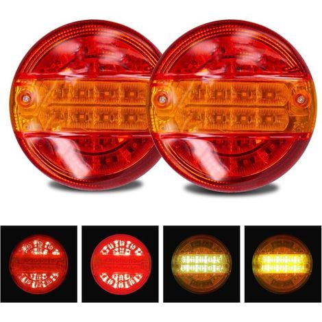 Lntyq 2X 20 LED Feux ArrièRe 12 / 24V Indicateur De Frein Lampe IP65 Feux D'ArrêT éTanches Pour Camion Fourgon Remorque Caravane RV ETC (1/5)