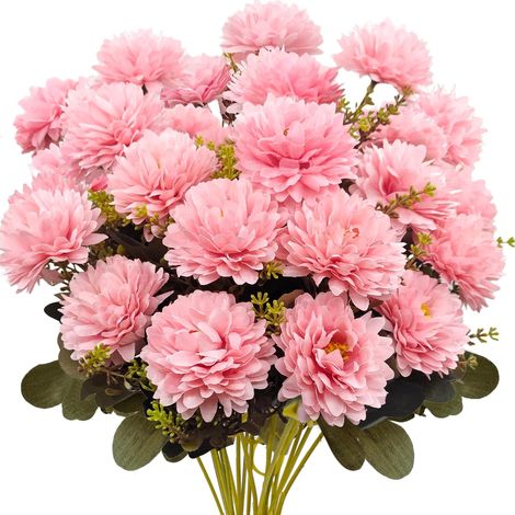 chrysanthèmes d'automne artificiels dans un petit bouquet adaptés à la décoration de pots fleurs et bouquets d'intérieur 2 9 (1/4)