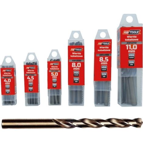 AWTOOLS TRAPANO METALLO COBALTO 4,5 mm/10 pezzi. (1/2)