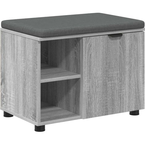 Maison Exclusive - Panca per ingresso con cuscino Sonoma grigia 60 x 38 x 46 cm