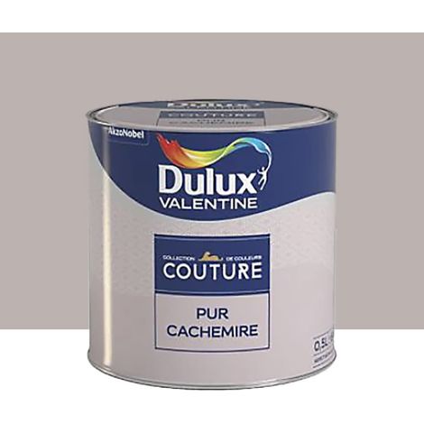 Peinture acrylique Dulux Valentine Couture Pur cachemire 0,5 L (1/2)