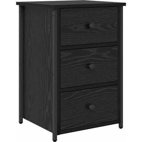 Table de chevet Cabinet de chevet Table de nuit avec tiroir Chêne noir 40 x 36 x 60 cm (1/5)