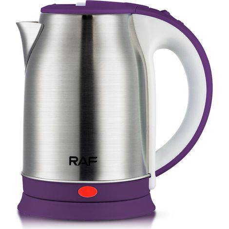 Bouilloire électrique en acier inoxydable (violette), conforme aux normes européennes, modèle standard. (1/5)