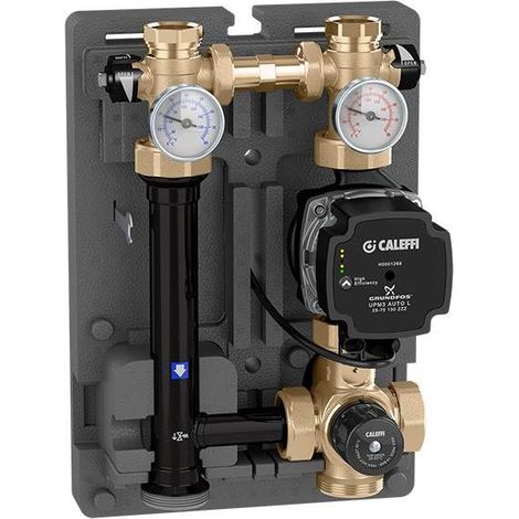 Gruppo di regolazione termostatica per impianti di riscaldamento Caleffi 166  1" F - ALPHA2 L 25-60 - 40÷70°C (1/2)