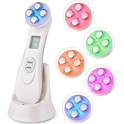 1pcs Dispositif De Beaut Ultrasonique, 5in1 Dispositif Multifonctionnel De Soin Visage, 6 Modes Appareil De Massage De Msothrapie De Machine De Be (1/5)