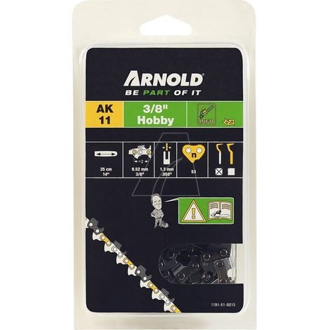 Cadena de motosierra 3/8", 1,3 mm, 53 eslabones de transmisión - cortadores semicirculares ARNOLD