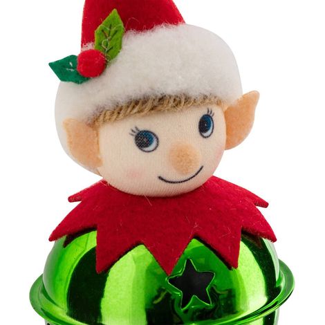 Soggetto elfo campana metallo h.12cm assortito - Feeric lights & christmas