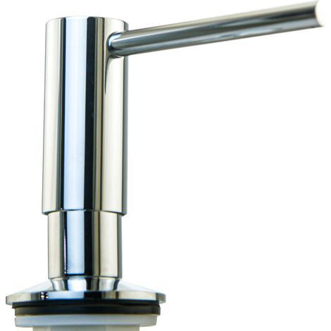 Soap Dispenser with 360° Swivel Spout - Top-Refillable Liquid Soap Dispenser for Kitchen Sink - 500ml Chrome-Plated Stainless Steel Liquid Soap Dispenser