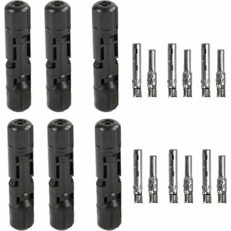 Connecteur Mc4 - 30 A - IP67 - Pour Câbles Photovoltaïques 2,5 À 6 Mm² - 6 Paires (1/4)