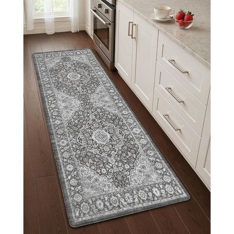 1 Tapis De Cuisine 60x150cm Antidérapant Imperméable Mousse 10mm Confort Devant Évier Couloir