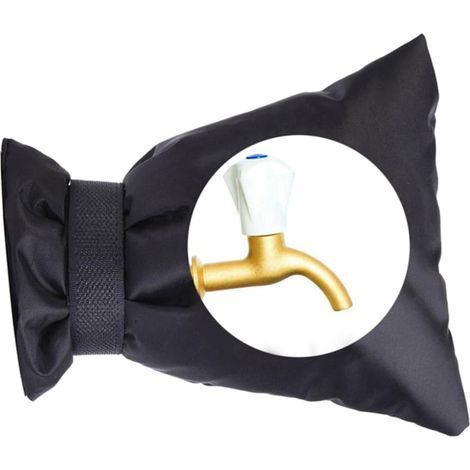 Wasserhahnabdeckung Schwarz Frostschutz 3 Stück pack aus (1/5)