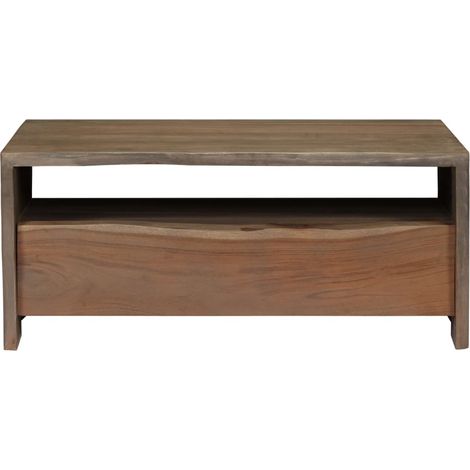 Maison Exclusive - Couchtisch Massivholz Akazie Naturkanten 90x50
