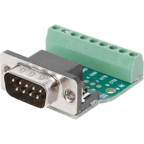 Plaque adaptatrice DB9 mâle/femelle D-SUB, connecteur série RS232 vers bornier, signal mâle pour tête. (1/5)
