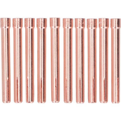 Embouts de pince TIG 3/32 pouces 10N24 2.4mm, 10 pièces, remplacement de Clip d'électrode pour série de torches de soudage WP17 18 26