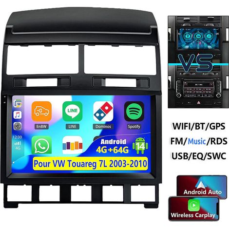 Autoradio Android 14 pour VW Touareg 2003-2010, unité principale CarPlay - 4+64G (1/5)