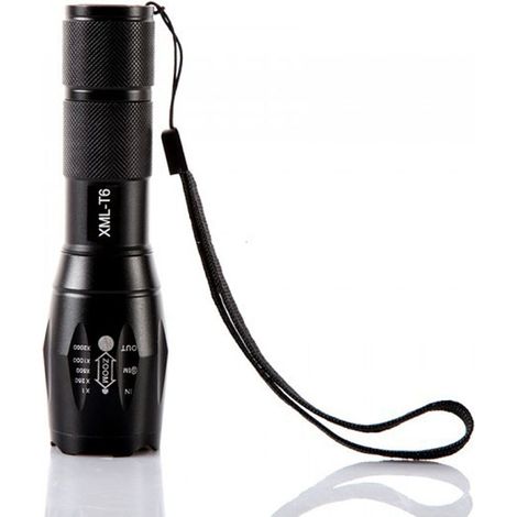 Lntyq Ultrastarke LED-Taschenlampe, 2000 Lumen, IP65 wasserdichte taktische Taschenlampe, zoombar, 5 Leuchtmodi, stoßfest, rutschfest, für Camping, Wandern, Notfälle, 2er-Pack (1/5)