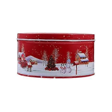 Boîte à biscuits en fer-blanc, boîte d'emballage pour bonbons de Noël, petite boîte à friandises de Noël (Image 1) (1/2)