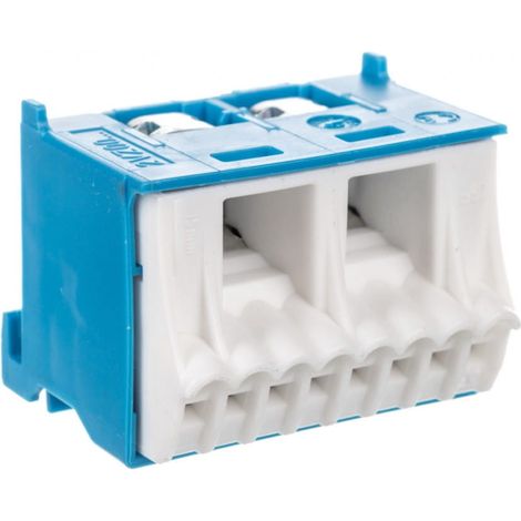 Bloque autoblocante 63A QC azul 10 conexiones 33x45x34mm KN10N
